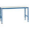 Poste de travail modulaire UNIVERSAL Standard Manuflex, plateau mélaminé, 1750 x 800, bleu brillant