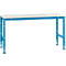 Poste de travail modulaire UNIVERSAL Standard Manuflex, plateau mélaminé, 1750 x 800, bleu clair