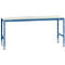 Poste de travail modulaire UNIVERSAL Standard Manuflex, plateau mélaminé, 2000 x 800, bleu brillant
