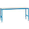 Poste de travail modulaire UNIVERSAL Standard Manuflex, plateau mélaminé, 2000 x 800, bleu clair