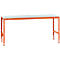 Poste de travail modulaire UNIVERSAL Standard Manuflex, plateau mélaminé, 2000 x 800, orangé rouge