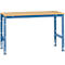 Poste de travail modulaire UNIVERSAL Standard Manuflex, plateau multiplex, 1500 x 800, bleu brillant