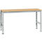 Poste de travail modulaire UNIVERSAL Standard Manuflex, plateau multiplex, 1750 x 800, argenté
