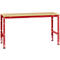 Poste de travail modulaire UNIVERSAL Standard Manuflex, plateau multiplex, 1750 x 800, rouge rubis