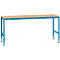 Poste de travail modulaire UNIVERSAL Standard Manuflex, plateau multiplex, 2000 x 800, bleu clair