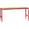 Poste de travail modulaire UNIVERSAL Standard Manuflex, plateau multiplex, 2000 x 800, rouge rubis