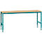 Poste de travail modulaire UNIVERSAL Standard Manuflex, plateau multiplex, 2000 x 800, turquoise