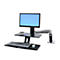 Poste de travail WorkFit-A Ergotron - mono écran LD - avec clavier suspendu