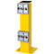 Poste fijo antichoques con placa base