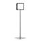 Posterstandaard Duurzame infostandaard Basic, A4 staand &amp; liggend formaat, tweezijdig leesbaar, 2 DURAFRAME® MAGNETIC infolijsten, incl. bevestigingsset, metaal