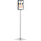 Posterstandaard Duurzame infostandaard Basic, A4 staand &amp; liggend formaat, tweezijdig leesbaar, 2 DURAFRAME® MAGNETIC infolijsten, incl. bevestigingsset, metaal