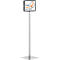Posterstandaard Duurzame infostandaard Basic, A4 staand &amp; liggend formaat, tweezijdig leesbaar, 2 DURAFRAME® MAGNETIC infolijsten, incl. bevestigingsset, metaal