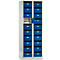 Postverdeelkast, met inwerpgleuf, 2 compartimenten, veiligheidscilinderslot, gentiaanblauw