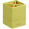 Pot à crayons Rhodia, similicuir, 4 compartiments, 80 × 80 × 110 mm, anis