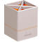 Pot à crayons Rhodia, similicuir, 4 compartiments, 80 × 80 × 110 mm, argenté