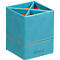 Pot à crayons Rhodia, similicuir, 4 compartiments, 80 × 80 × 110 mm, turquoise