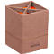 Pot à crayons Rhodia, similicuir, 4 compartiments, 80 x 80 x 110 mm, bois de rose