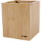 Pot à crayons Sigel Eyestyle, rectangulaire, avec insert en caoutchouc, L 92 x P 92 x H 106 mm, bois de bambou, naturel