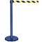 Poteau à sangle bleu, sangle noire/jaune