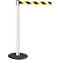Poteau à sangle GLA 28 RS-GUIDESYSTEMS®, blanc, sangle noire/jaune