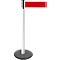 Poteau à sangle GLA 29, blanc, sangle rouge