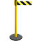 Poteau à sangle GLA 29, jaune, sangle noire/jaune