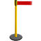 Poteau à sangle GLA 29, jaune, sangle rouge