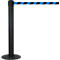 Poteau à sangle GLA 85- longueur de sangle jusqu'à 9 m - potelet en métal - sangle noire/bleue