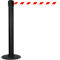 Poteau à sangle GLA 85- longueur de sangle jusqu'à 9 m - potelet en métal - sangle rouge/blanche