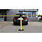 Poteau de balisage GLAD 28, L 350 x l. 350 x H 1000 mm, double sangle, sangle : 2 x 4 m, jaune