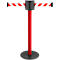 Poteau de balisage GLAD 28, L 350 x l. 350 x H 1000 mm, double sangle, sangle : 2 x 4 m, rouge