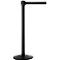 Poteau de balisage sur socle, noir, sangle noire