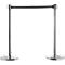Poteau de délimitation, chromé-argenté, sangle noire, extensible jusqu'à 2 m, enrouleur automatique, avec frein, Ø 360 x H 1040 mm, métal chromé