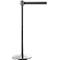 Poteau de délimitation, chromé-argenté, sangle noire, extensible jusqu'à 2 m, enrouleur automatique, avec frein, Ø 360 x H 1040 mm, métal chromé