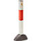 Poteau de parking Mottez, avec socle, L 50 x H 600 mm, serrure à cylindre européen, tube acier zingué antirouille et embase acier et polyamide