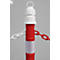 Potelets à chaîne - polypropylène - 4 potelets + 4 chaînes - rouge-blanc - set
