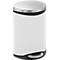 Poubelle à pédale blanche Soft Close, 10 L