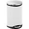 Poubelle à pédale blanche Soft Close, 18 L