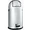 Poubelle à pédale, inox, 22 L