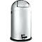 Poubelle à pédale, inox, 40 litres
