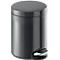 Poubelle à pédale métal rond, Soft Close, 5 L, anthracite