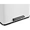 Poubelle à pédale Öko Duo Plus L Hailo, 17 + 9 L, rectangulaire, tôle d'acier, blanc