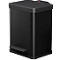 Poubelle à pédale Öko Duo Plus M Hailo, 2 x 9 litres, rectangulaire, tôle d'acier, noir