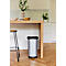 Poubelle à pédale Rotho Ribo, capacité 35 l, avec couvercle et seau intérieur, L 400 x l 285 x H 513 mm, plastique recyclé, argenté