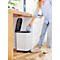 Poubelle à pédale Rotho Ribo, capacité 35 l, avec couvercle et seau intérieur, L 400 x l 285 x H 513 mm, plastique recyclé, blanc