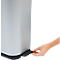 Poubelle à pédale Rotho Ribo, capacité 35 l, avec couvercle et seau intérieur, L 400 x l 285 x H 513 mm, plastique recyclé, graphite