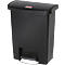 Poubelle à pédale Slim Jim®, plastique, contenance 30 L, noir