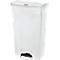 Poubelle à pédale Slim Jim®, plastique, contenance 68 L, blanc