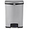 Poubelle à pédale Step-ON Slim Jim, en inox, 90 litres, noir
