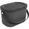 Poubelle bio ALBULA, capacité 3,2 litres, poignée en arceau, plastique recyclé, L 172 x P 222 x H 147 mm, anthracite